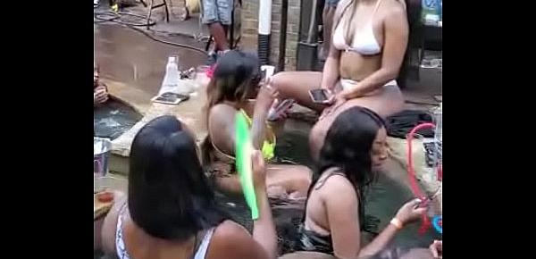  Big boob&039;s Girl gets fucked on a pool party